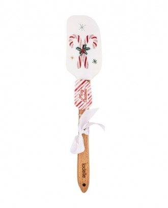 Set 2 spatule cu simboluri de Craciun. silicon si lemn de fag, Jingle - SIMONA'S COOKSHOP